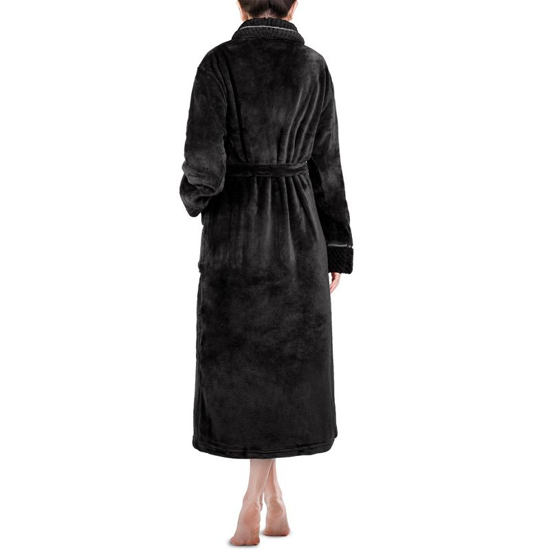 PAVILIA Soft Plush Women Fleece Robe, Cozy Warm Housecoat Bathrobe, Fuzzy Female Long Spa Robes, 2 of 9