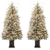 coucheta 4.5 FT Prelit Premium Snow Flocked Artificial Christmas Tree, Mini Prelit Xmas Pine Tree - 3 of 3