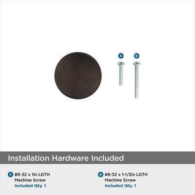 Oil Rubbed Bronze Round Cabinet Knob Multipack with Mounting Hardware