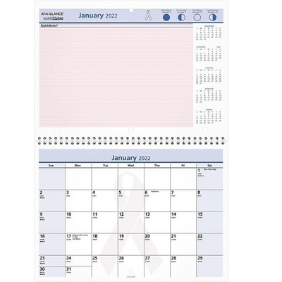 AT-A-GLANCE 2022 11" x 8" Monthly Calendar QuickNotes Multicolor PMPN50-28-22