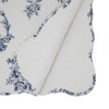 Saro Lifestyle Quilted Toile Floral Table Runner, 16"x72", Indigo - 2 of 3