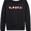 Women's - Spongebob Squarepants - Adorabob Lineup Lightweight French Terry Wide Neck Long Sleeve Shirt - 2 of 4