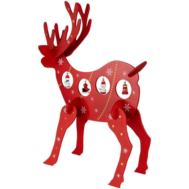 Northlight 13.25" Red and White Reindeer Cut-Out Christmas Tabletop Decoration, 5 of 7