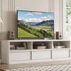 Mid-Century Modern TV Stand for 85 Inch TVs, Entertainment Center with 3 Drawers & Open Shelves, Media Console TVs, Gray White - 4 of 4