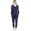 Ashford & Brooks Women's Mink Fleece Hooded One Piece Pajama Jumpsuit - 4 of 4