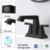 ChicFurnit Bathroom Sink Faucet Modern 2 Handle Centerset Faucet with Pop Up Drain for Contemporary Vanities, Black, 10.8"*10.15"*6.5" - 2 of 4
