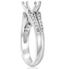 Pompeii3 Pave Diamond Semi Mount Split Shank Engagement Ring 14K White Gold - 3 of 4