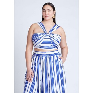 ELOQUII Women's Plus Size Split Strap Crop Top - 1 of 3