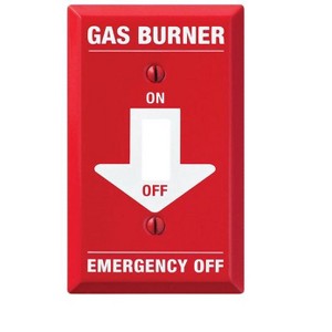 Amerelle Pro Gas Burner Red/White 1 gang Stamped Steel Toggle Gas Burner Wall Plate 1 pk - 1 of 1