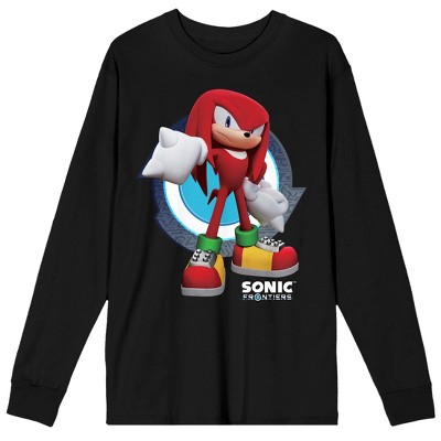 Sonic Frontiers Knuckles The Echidna Crew Neck Long Sleeve Black Men's ...