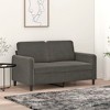 vidaXL 2-Seater Sofa in Dark Gray Velvet Finish, 100% Polyester Covering, Compact Size, Ideal for Reading, TV Watching or Relaxing - 2 of 4