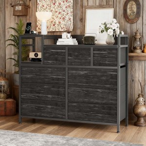 39"Metal Fabric Farmhouse 9 Drawer Dresser for Bedroom, Closet, Living Room, Apartment, - 1 of 4