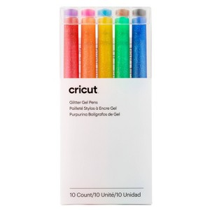 Cricut 10pk Glitter Gel Rainbow Pen Set: Multicolored 1.0mm Gel Pens for Art & Stationery - 1 of 4