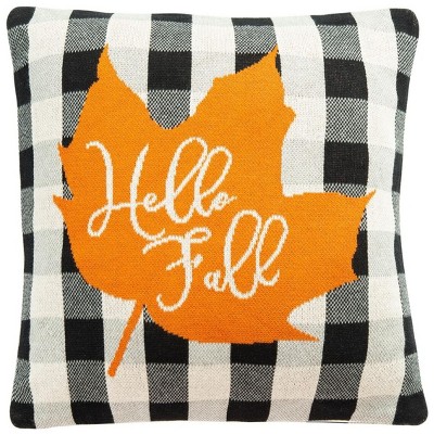 Plaid Hello Fall Pillow