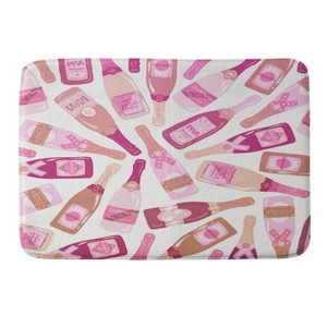 Cat Coquillette French Champagne Collection Memory Foam Bath Rug Pink - Deny Designs - 1 of 4