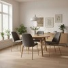 LeisureMod Lumen Dining Chair – Modern Upholstered Kitchen Chair with Gold Steel Legs, Ergonomic Accent Chair - 3 of 4