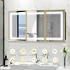 Lighted Medicine Cabinet with Mirror Wall Mounted Bathroom Mirror with Storage - 3 of 4