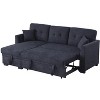 81.5inch L Shaped Couch with Storage,Pull Out Sofa Bed,Futon Convertible Sleeper Sofa Chaise Lounge Recliner for Apartment, Bedroom, Living Room - 2 of 4