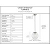 Urban Ambiance Luxury Minimalist Pendant 10.5''H x 10''W,  Brushed Nickel Finish,  Canton Collection, UHP4013 - 3 of 4