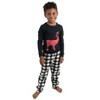 Leveret Kids Pajamas Cotton Top and Fleece Pants - 2 of 4