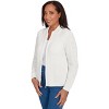 Alfred Dunner Women's Zip-Front Chenille Collared Cardigan - 3 of 4