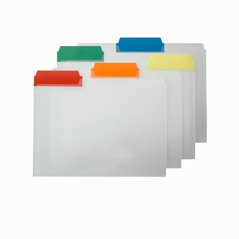 Smead Poly File Folder, Colored 1/3-Cut Tab, Letter Size, Assorted Colors, 25 per Box (10530), 2 of 3