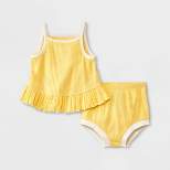 Baby Girls' 2pc Peplum Tank Top & Bottom Set - Cat & Jack™ Yellow