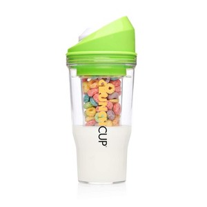 The CRUNCHCUP XL BLACK - Portable Plastic Cereal Cups for Breakfast On the Go - Great For Kids & Adults! - 1 of 4