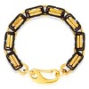 Crucible Men's Byzantine Chain Black/Gold Plated Stainless Steel Bracelet (11mm Wide) - 3 of 3