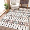 Area Rug 6x9 Machine Washable Vintage Trellis Accent Rugs Non Slip Backing Geometric Rug Low Pile Farmhouse - 3 of 4