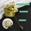 Unique Bargains Ribbon Alloy Outdoor Wedding Rose Flower Lapel Pin 48 Pcs - 2 of 4