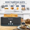 ELJGET Toaster 4 Slice, Extra Long Slots 4 Slice Toaster, Reheat/Defrost/Cancel Function 6 Browning Settings Auto Pop-up Removable Crumb Tray - 3 of 4