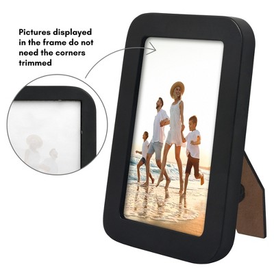 Classic Black 4x6 Wall Photo Frame with Curved Corners