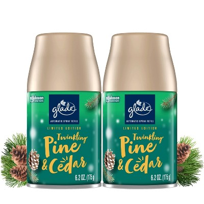 Glade Automatic Spray Air Freshener - Twinkling Pine & Cedar Refill - 12.4oz/2pk