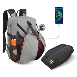 NEW YORK XPRESS B00391 Sports Waterproof Backpack with Ball Holder & Separate Shoe Bag - 1 of 4