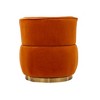 360 Degree Swivel Accent Sofa Chairs, Round Armchairs with Wide Upholstered, Fluffy Velvet Fabric Chair - 3 of 3