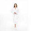 Linum Home Textiles 100% Turkish Cotton Personalized Unisex Anovia Velour Bathrobe - Gold Linum Font - 3 of 4