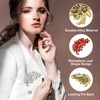 Unique Bargains Women's Flower Leaf Rhinestone Vintage Brooch Pin - 3 of 4