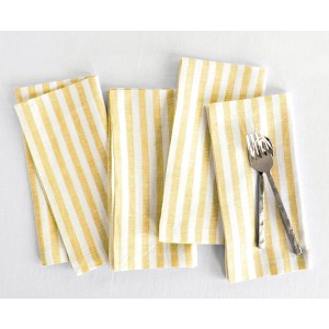 Solino Home Stripe Linen Dinner Napkins | Amalfi Stripe - 1 of 4