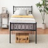 Metal Twin Bed Frame for Girls/Boys, Twin Size Platform Bed Frame with Iron-Art Sweet Heart, Under Bed Storage, Easy Assembly - 3 of 4