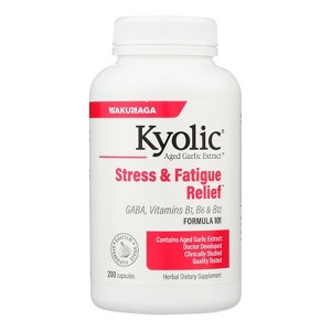 Kyolic - Aged Garlic Extract Stress and Fatigue Relief Formula 101 - 200 Capsules - 1 of 2