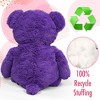 LotFancy 3 Feet Giant Teddy Bear Stuffed Animal, 39" Large Purple Bear Plush Toy with Footprints - 4 of 4