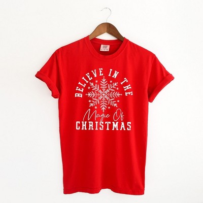 Simply Sage Market Women's Magic Of Christmas  Short Sleeve Garment Dyed Tee