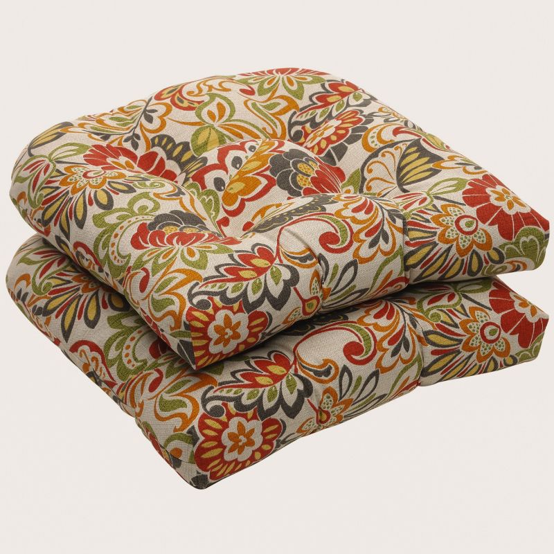 2pc Zoe Mallard Wicker Seat Cushions - Pillow Perfect, 1 of 5