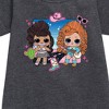 Girls' - Lol Surprise! - Nashville And Bluegrass Queen Graphic Short Sleeve Fleece Dress - 2 of 3