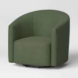 Large Aveline Swivel Chair Olive Velvet - Threshold™