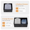 Dresser for Bedroom with 12 Drawers, 5 Side Pockets & 2 Hooks, Storage Drawer Organizer w/Metal Frame, Wooden Top - 2 of 4