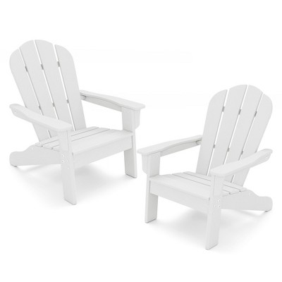 Tangkula 2PCS Kid's Adirondack Chair All-Weather HDPE Toddler Lawn Chair w/ Ergonomic Design