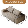63" 2Setaser Sofa,Corduroy Fabric,Deep Seat Couches,Comfy Loveseat Sofa,No Assembly,1pcs for Living room - Leovsnove - 3 of 4