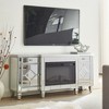 NicBex Silver Fireplace TV Stand with Electric Fireplace Insert,Modern Entertainment Center with 2 Doors for TV Up to 50",Silver - 4 of 4